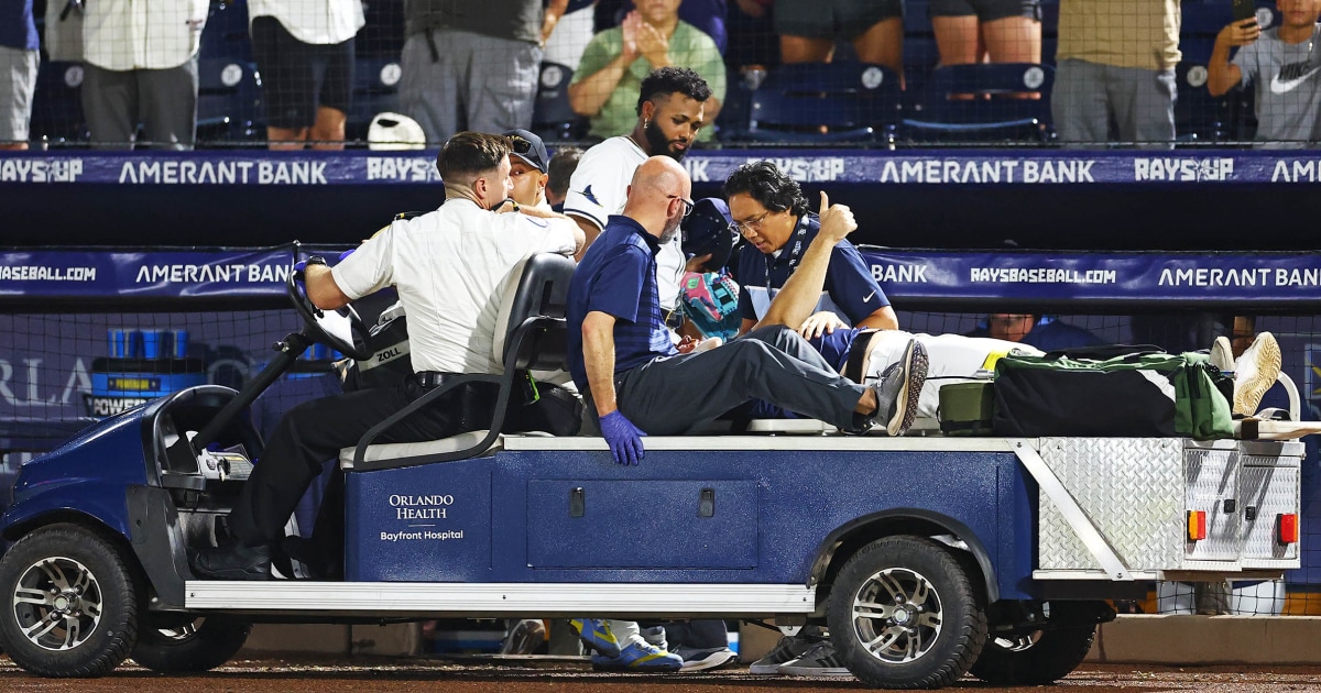 Tampa Bay Rays Pitcher Hunter Bigge was taken to hospital after being hit by a bug ball in Dugout