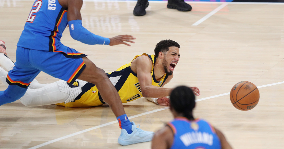 Pacers -Ter Tyrese Haliburton has left match 7 of the NBA final with an injury