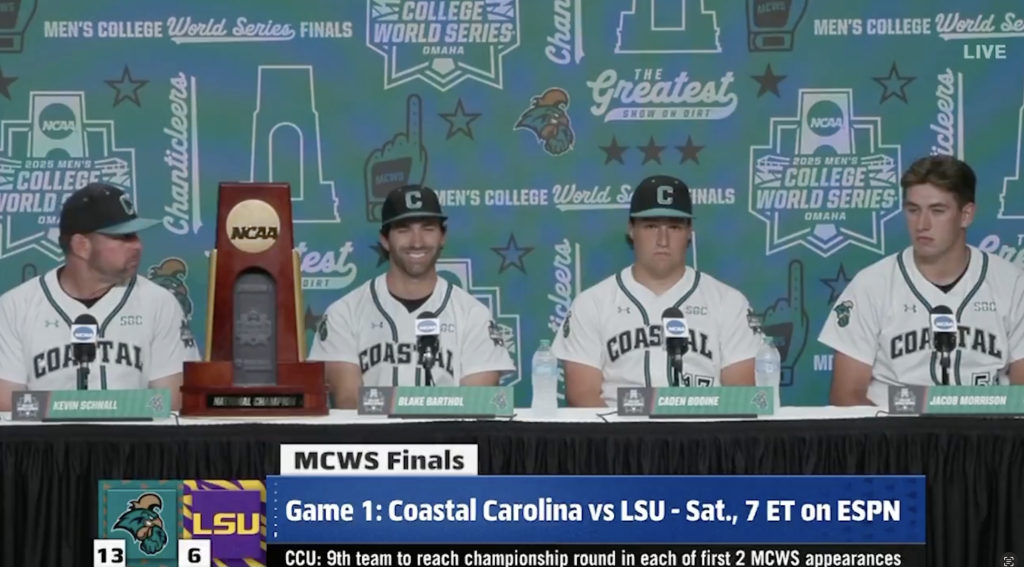 Coastal Carolina casts shadow at the College World Series opponent