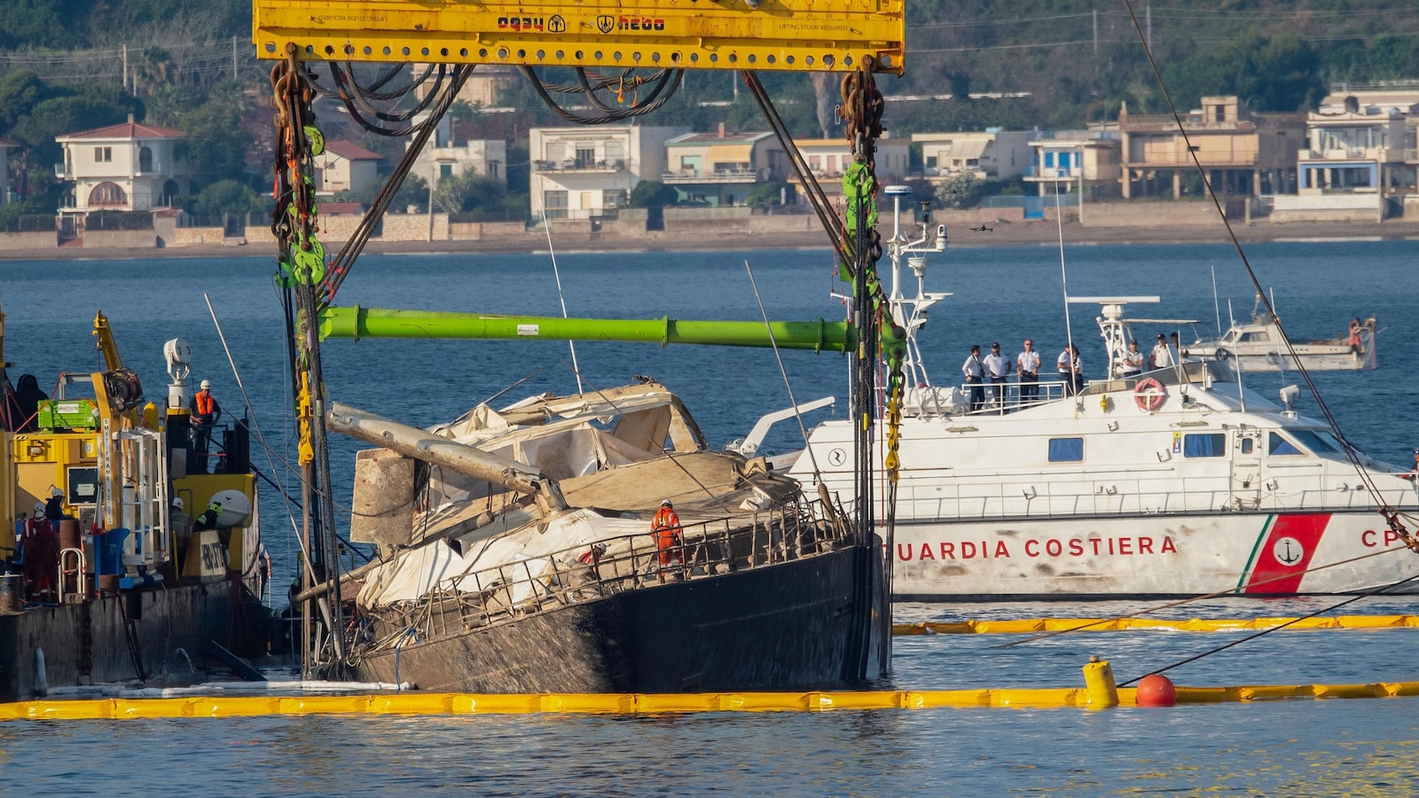 Superyacht pulled out of the sea 10 months after Sicily sank